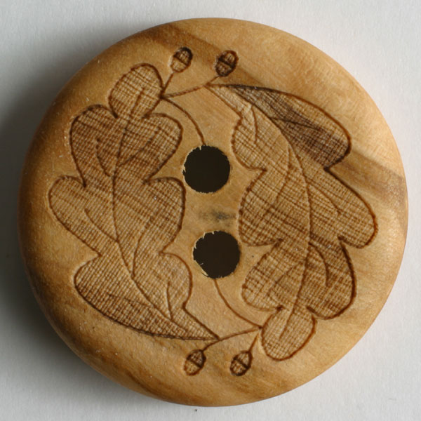 Wooden Buttons Leaf Pattern With 2 Hole Wooden Buttons - Temu